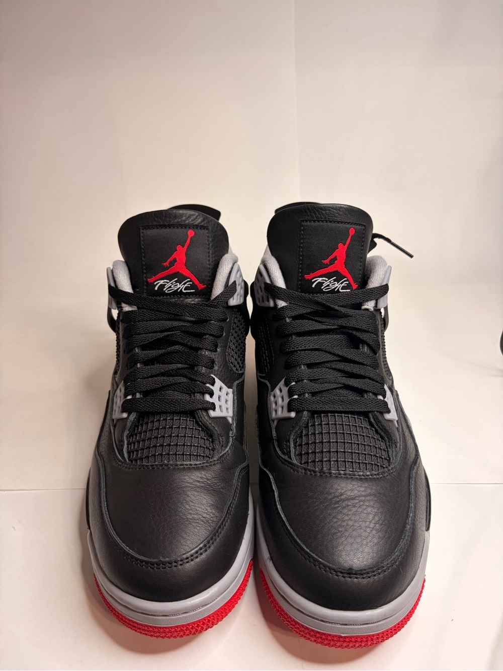 Men’s SIZE 11 Nike Air Jordan 4 Retro Men’s Shoes - Black/Red/Gray BRED “NO BOX”